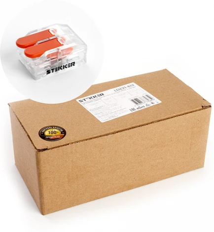 Клемма пружинная 2-х проводная Stekker 39863