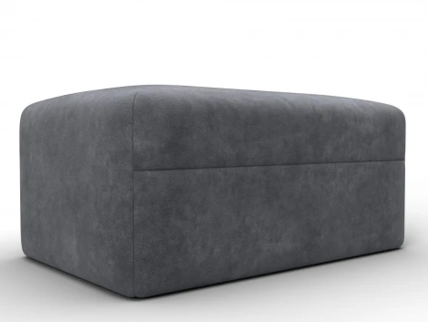 Модуль пуф Лига-060 НПБ (ЛДСП,Брус,Фанера,Велюр/Темно-серый) Лига Диванов 129584