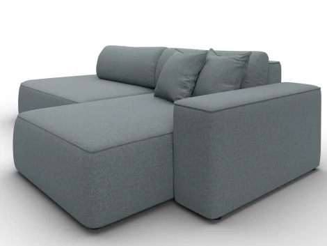 Диван угловой Лига-065 БП угол правый (ДСП,Рогожка/Серый) Лига Диванов 134785