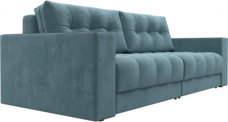 Диван прямой с декором Лига-049 НПБ Лига Диванов (Велюр) арт.128388