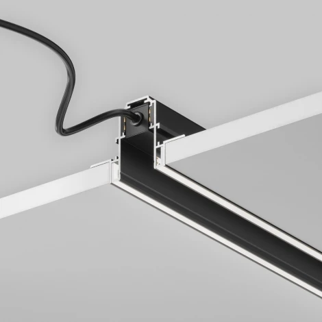 Шинопровод магнитный встраиваемый под ГКЛ 12,5 мм с каналом под светодиодную ленту Maytoni Busbar trunkings Exility TRX034LS-222B (48V)