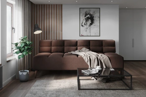Диван Arsko Нельсон коричневый велюр