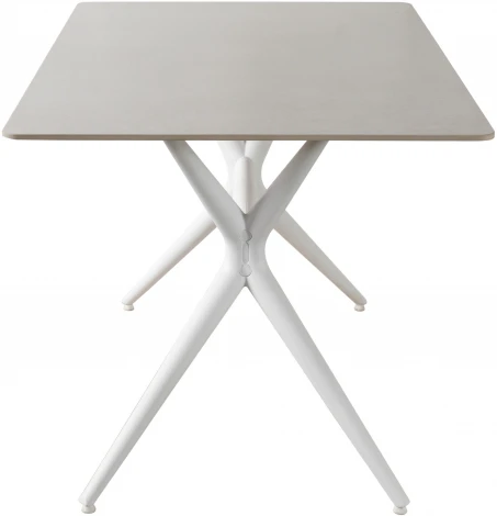 Стол обеденный обеденный JET CERAMIC прямоугольный 120*80 (Термопластичный полимер, Белый)