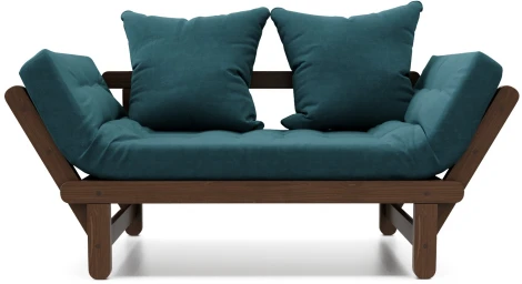 Кушетка Arsko Сламбер орех голубой велюр