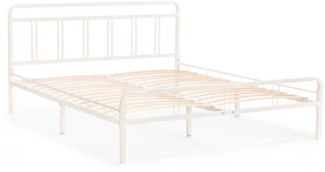 Двуспальная кровать Woodville Рейк 160х200 белая 403028