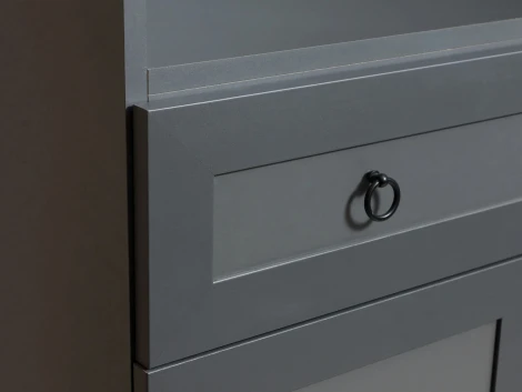 Стеллаж Caprio с ящиком и дверями ОГОГО (арт.434247), (ЛДСП/Белый)