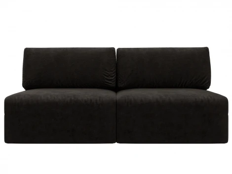 Диван прямой модульный Лига-060 НПБ (ЛДСП,Брус,Фанера/Пластик/Велюр/Коричневый) Лига Диванов 129473