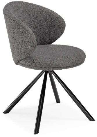 Стул Woodville на металлокаркасе Solomon крутящийся gray / black 15601