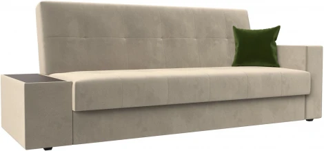 Диван-книжка Лига-020 стол слева (Бежевый,Зеленый/Микровельвет) Лига Диванов арт.118489L