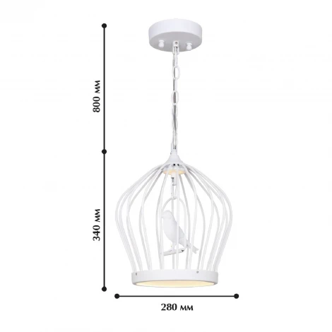 Подвесной светильник Favourite Chick 1931-2P (LED, 220V, на цепи, птички, клетка)