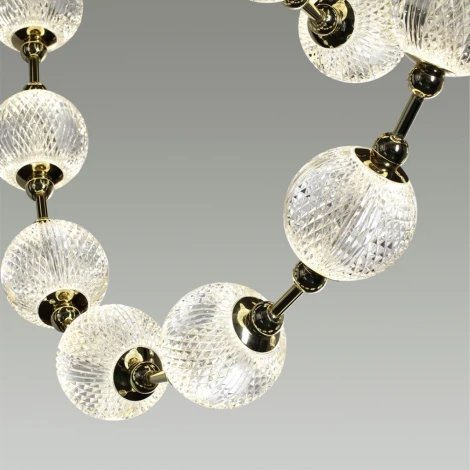 Подвесная люстра большая Crystal 5008/192L (LED, 220V, шарики, бусы)