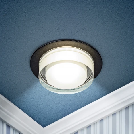 Встраиваемый точечный светильник ЭРА DK107 BK (12V, круглые)