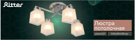 Потолочная люстра на штанге Ritter Bari 52518 9