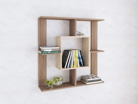 Полка ТЭКС навесная ПН-1, ясень шимо/дуб сонома