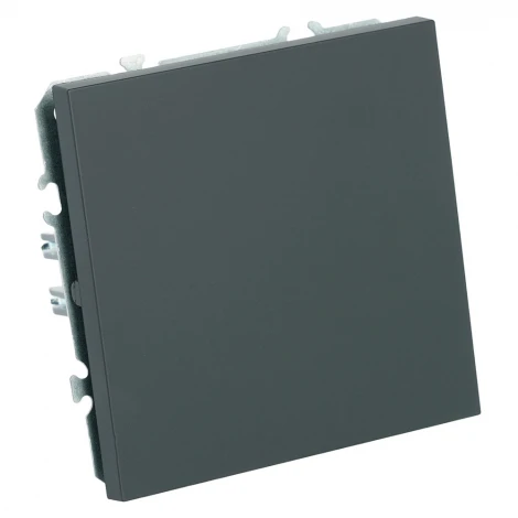 Выключатель одноклавишный (черный уголь, soft touch) Stekker Эмили 50246