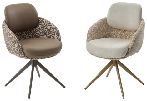 Стул ГРЕЙС (GRACE) 360 град. цвет ТЕМНЫЙ ЛАТТЕ 36-14 / HUNTER-400, экокожа/ ткань / ЛАТТЕ, ®DISAUR M-City 64846