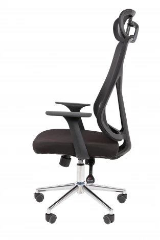 Офисное кресло Chairman CH588 с подголовником черный пластик, черный