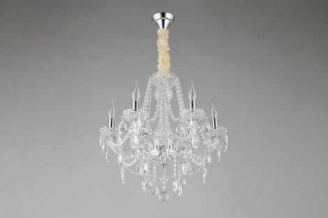 Подвесная люстра Koletta APL.755.03.06 (220V, хрусталь, подвески, на цепи, свеча)