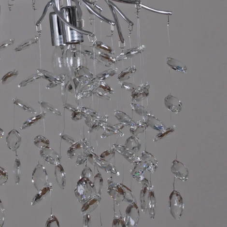 Подвесная люстра хрустальная Reluce 08180-0.4-08 CR (220V, на тросе)