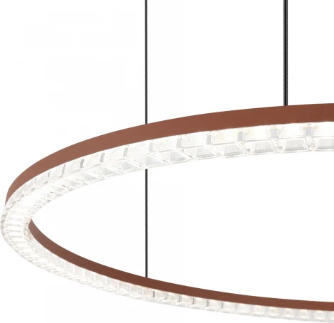 Подвесной светильник ST Luce SL1018 SL1018.603.01 терракотовый/прозрачный LED 1*65W 4000K (220V, на тросе)