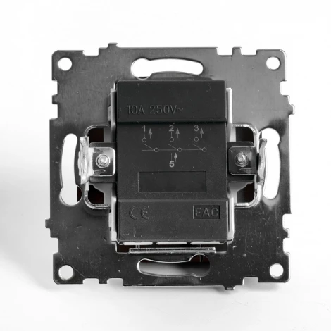 Выключатель трехклавишный (коричневый) Stekker Катрин 49175