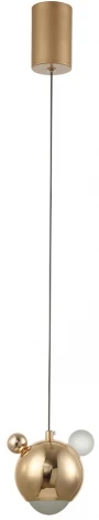 Подвесной светильник Crystal Lux AMIGO SP LED GOLD (220V, на проводе, шар)