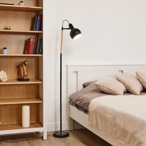 Торшер с регулировкой наклона, черный Uniel UML-T702 E14 BLACK