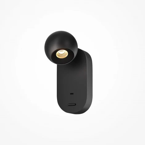 Спот с usb Maytoni Elfin MOD434WL-L5B3K (LED, 220V, выключатель, шар)