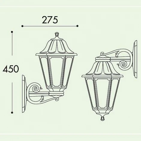 Настенный фонарь уличный IP44 Fumagalli Anna E22.131.000.WYE27