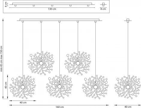 Подвесной светильник Lightstar Extra L5PL721132 (220V, на проводе, листья, ветки)