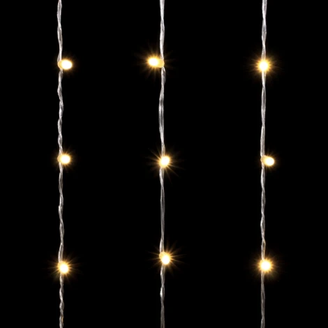 Гирлянда Занавес с Колпачком 1 x 6 м Тепло-Белый 220В, 600 LED, Провод Прозрачный ПВХ, IP65