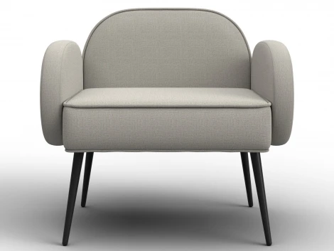 Кресло Лига-086 (Фанера/Металл/Рогожка/Бежевый) Лига Диванов 132427