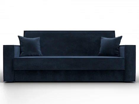 Диван-книжка Куба (ДСП,ЛДСП/Пластик/Велюр/Синий) Лига Диванов 127456