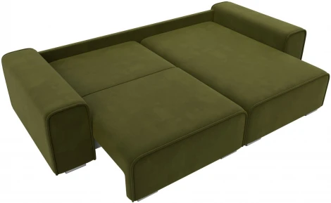 Диван угловой Лига-029 правый угол (Зеленый/Микровельвет) Лига Диванов арт.121920