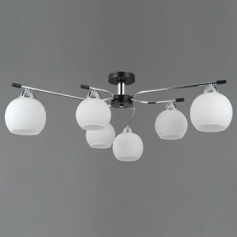 Потолочная люстра на штанге ILLUMICO IL0638-6CSQ-24 CR BK LIBRA (220V)