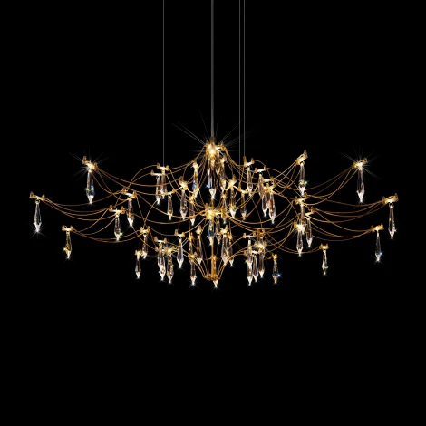 Подвесная люстра светодиодная Loft It Mira 10587/1000 Gold Asfour