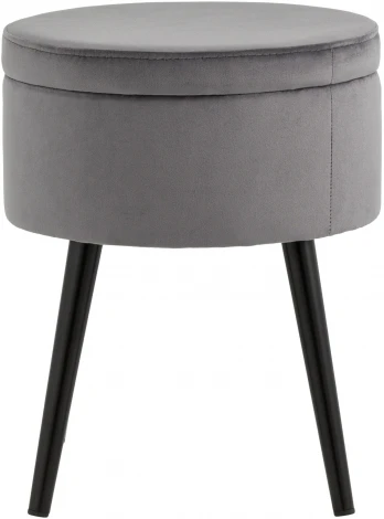 Пуф Клайс с ящиком велюр серый УТ000035911
