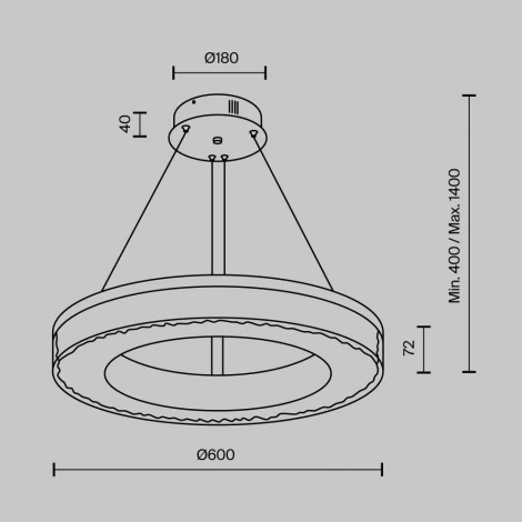 Подвесной светильник светодиодный с пультом с регулировкой цветовой температуры Modelux MODESTYLE MS.9020.600 CR
