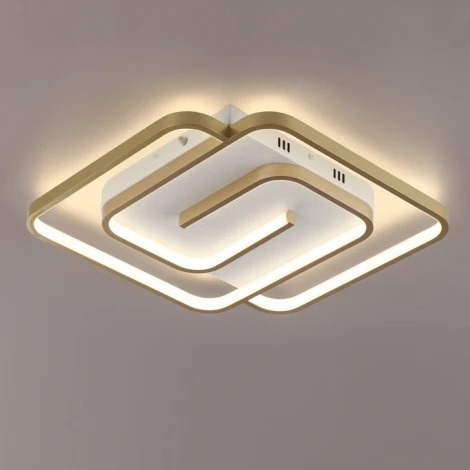 Потолочная большая люстра Lumion Twist 8019/75CL шампань/белый металл/акрил LED 75W 220V 3000-6000K