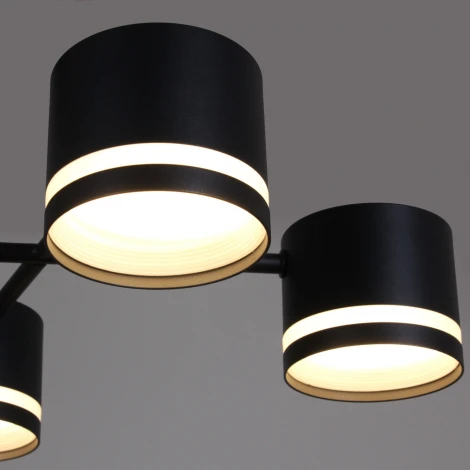 Потолочная люстра на штанге Reluce 78730-0.3-06 GX53 BK+WOOD