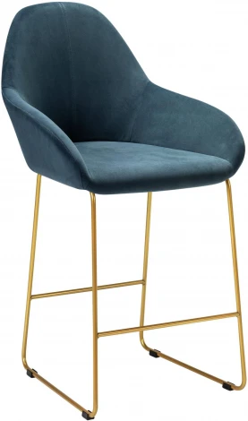 Кресло полубар Kent Diag blue/Линк золото R-Home арт.410119156h_Diagblue_золото_ПБ