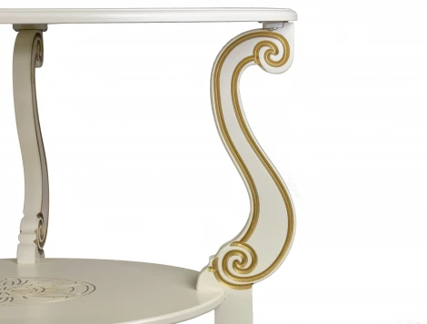 Стол журнальный Овация (М) слоновая кость/золото от фабрики Mebelik