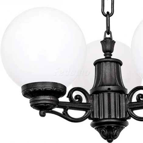 Люстра подвесная уличная Fumagalli, 3 плафона, черный с белым