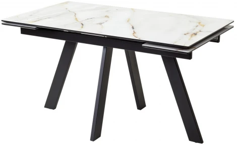 Стол НЕО-2 140 см АУРУМ, стекло / ЧЕРНЫЙ