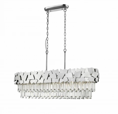 Подвесная люстра каскадная Simple Story 1032 1032-7PL (220V, хрусталь, подвески, на цепи)