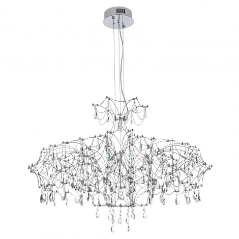 Подвесная люстра светодиодная хрустальная с пультом с регулировкой цветовой температуры Modelux MODELUX ML.7815.1050P CH