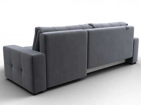 Диван угловой Лига-122 угол универсальный (ДСП,Брус,Велюр/Серый) Лига Диванов 137605