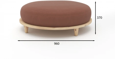 Пуф Arsko Сканди 4 терракотовый велюр