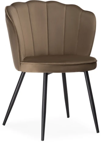 Стул Woodville на металлокаркасе Coral сappuccino / black 15585