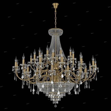 Подвесная большая люстра Osgona Classic 700511 (220V, хрусталь, на цепи, подсвечник, свеча)